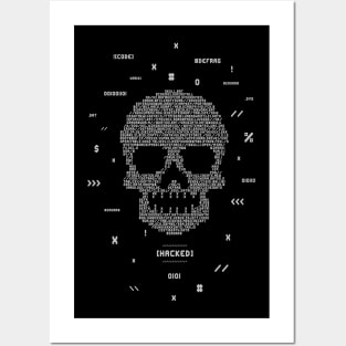 Hacked Skull Posters and Art